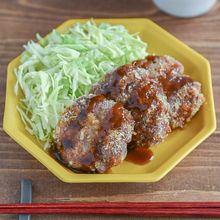 揚げずに焼く！「ほりにし」で味付け簡単♪豚こまひと口とんかつ