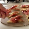 鶏とミョウガの白だし炒めの工程1