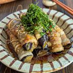 レンジで極旨《甘辛こってり♡茄子の肉巻き》