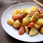 レンジでジャーマンポテト風＊皮付きじゃがいものコンソメ蒸し