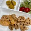 ハムの作ってみた!投稿(【鶏れんこんマヨ】鶏むねしっとり♡えびマヨ風やみつきおかず♪)