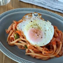 レンジで簡単！お箸で食べる『ナポリうどん』