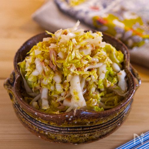 さっぱり♪ツナと白菜のごまぽんサラダ