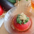 【じゅわっ！あふれる まるごとトマトのおひたし】