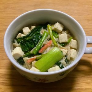 Nao★彡の作ってみた!投稿(ワンパンで栄養満点◎【小松菜と豆腐とえのきの中華風あんかけ】)