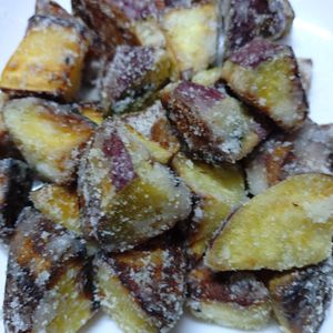 わらび餅の作ってみた!投稿(子供が喜ぶ♪簡単！食べやすい＊雪の大学芋)