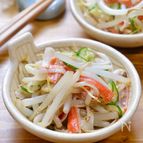 火を使わず作れる♪『もやしときゅうりとかにかまのポン酢和え』