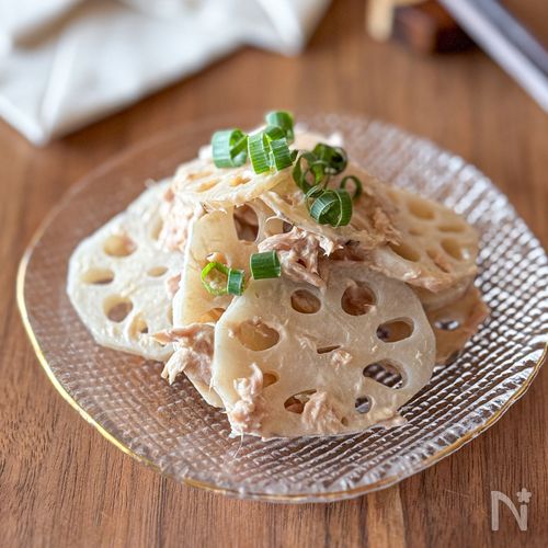 レンジで簡単！シャキシャキ【れんこんのツナサラダ】