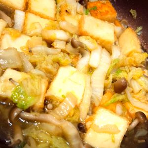 907069の作ってみた!投稿(【白菜と厚揚げのそぼろあんかけ】味付け簡単！ぽかぽか温まる♪)