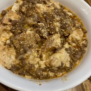 くだもの大好き🧡の作ってみた!投稿(【ピリッと旨い♡︎やみつき麻婆丼】包丁不使用！10分レシピ)