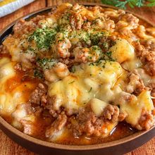 丸めない【デミチーズハンバーグ風】が簡単で旨い◎