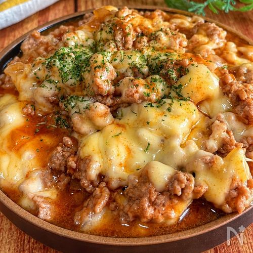 丸めない【デミチーズハンバーグ風】が簡単で旨い◎