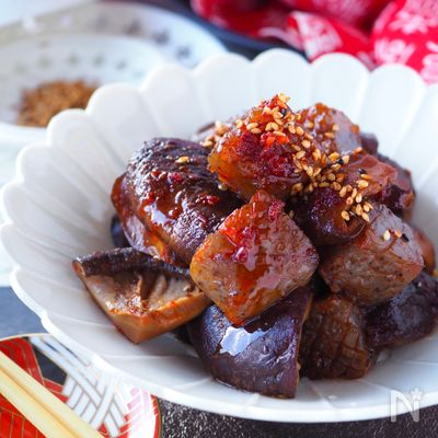 【やみつきおかず】ワンパンで＊こんにゃくと椎茸のピリ辛中華風
