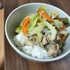 テフロンの使い✋🤟🙌👉の作ってみた!投稿(行列の定食屋さんの🍚とろとろあんかけ五目肉野菜炒め定食🤩)