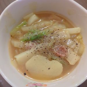 たりおの作ってみた!投稿(【白菜とポテトのカレースープ】味付け簡単！温かくてほっこり◎)