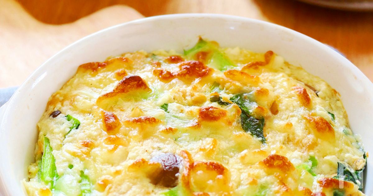 一品完結！栄養満点【山芋のとろろグラタン】生クリ•バター不要