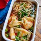 ニラ香る！もやしと水餃子の中華風ピリ辛漬け#ビールに良く合う
