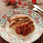 豚ヒレ肉の即席トマトソースがけ