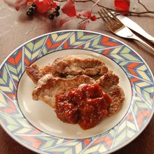 豚ヒレ肉の即席トマトソースがけ