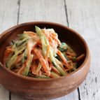 レンジで簡単調理◎こくうま♪胡瓜と人参のごまみそマヨ和え