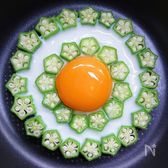 可愛い目玉焼き☆オクラ