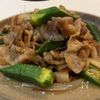 オクラと豚肉の黒胡椒炒めの工程4