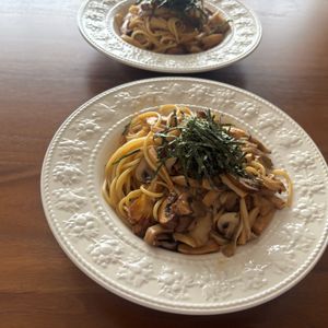 こむぎの作ってみた!投稿(きのこの旨みたっぷり♡バター醤油パスタ)