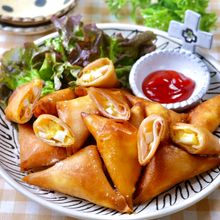一度に大量生産！子供が喜ぶ♡『ハムエッグ春巻き』