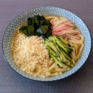𝔂𝓾𝓶𝓲🍓の作ってみた!投稿(うどんスープでさっぱりと！冷やしたぬきそうめん)