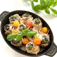 茄子と豚バラ肉のくるくる巻き