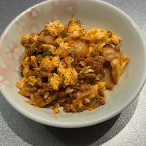 しんやの作ってみた!投稿(★ご飯進むネバトロ★キムチ納豆のふわたま炒め《簡単安うま♪》)