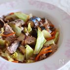 鯖缶のキャベツたっぷり中華風蒸し