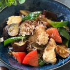 さっぱり味染み♡鶏むね肉と茄子のおかか醤油漬け