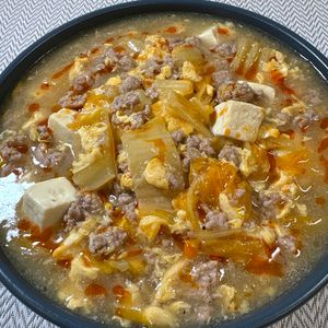 楽ラク手抜キッチン🐶🐾の作ってみた!投稿(【とろうま♡白菜とひき肉の酸辣湯】豆腐入りで食べ応えも◎)
