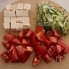 サッパリ♩豆腐とトマきゅう胡麻サラダの工程1