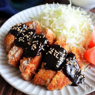 【豚こま肉で絶品！大満足の味噌カツ】揚げずにサクッと柔らかい