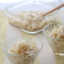塩鶏と白きくらげのもやし和え
