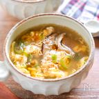 【しいたけと卵の中華スープ】シンプルでおいしい！！