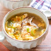 【しいたけと卵の中華スープ】シンプルでおいしい！！