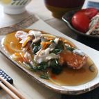 秋鮭のから揚げ〜柚子野菜あんかけ〜
