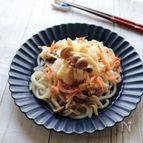 きのこのマリネの冷やしうどん