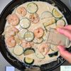 ズッキーニとえびのクリーム煮│ワンパンで夏の爽やかおかずの工程4