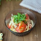 【トマトと玉ねぎの和風マリネ】さっぱり美味しい♪