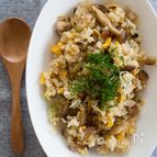 『煮豚ときのこの炒飯』＃簡単＃手作り煮豚活用！