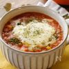 家にあるもので💛レンジで５分♪トマトジュースの濃厚リゾットの工程3