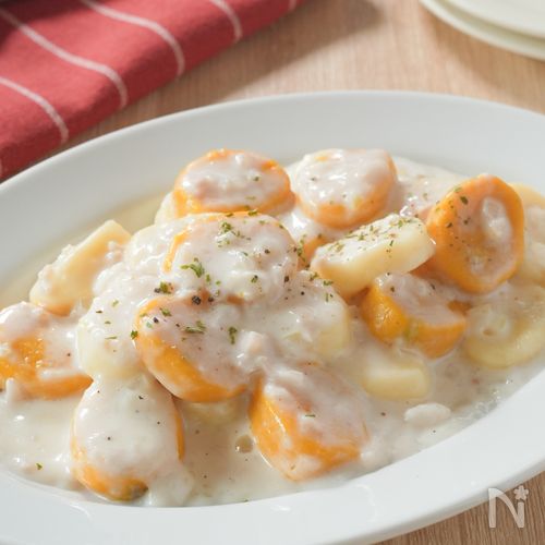 米粉でもっちり!【かぼちゃとじゃがいのニョッキ】