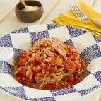 白滝のトマトバジルパスタ