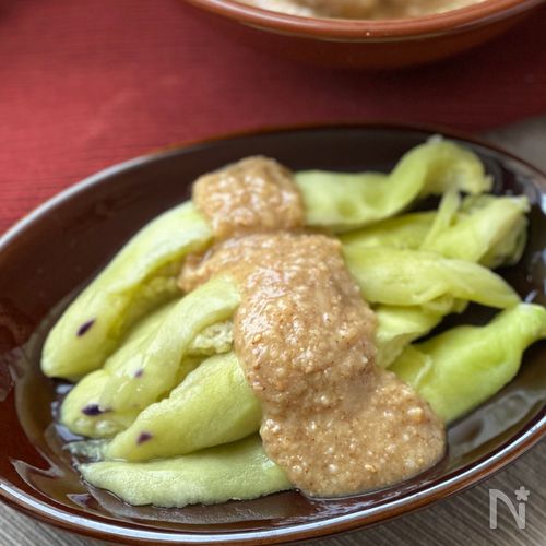 祖母直伝♡蒸しなすのごま酢味噌だれ