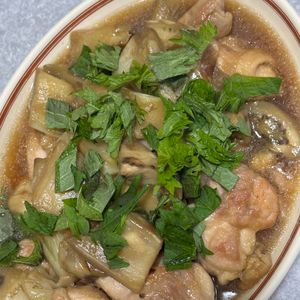 yuu17の作ってみた!投稿(『鶏肉となすの煮浸し』じんわり染みる♪和のおかず☆)