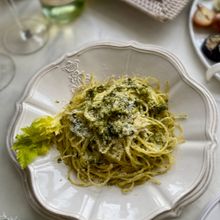 セロリの葉っぱのスパゲッティ